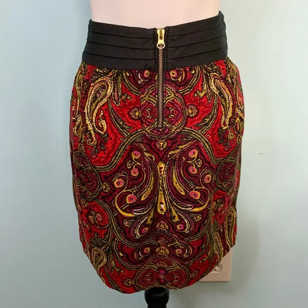 NWOT Anthropologie Cidra Paisley Corduroy Skirt Size 2 - Picture 3 of 8